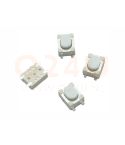 Microschakelaar, 3.0 x 4.0 x 2.5 mm - 4 lange contacten punten (2 stuks)