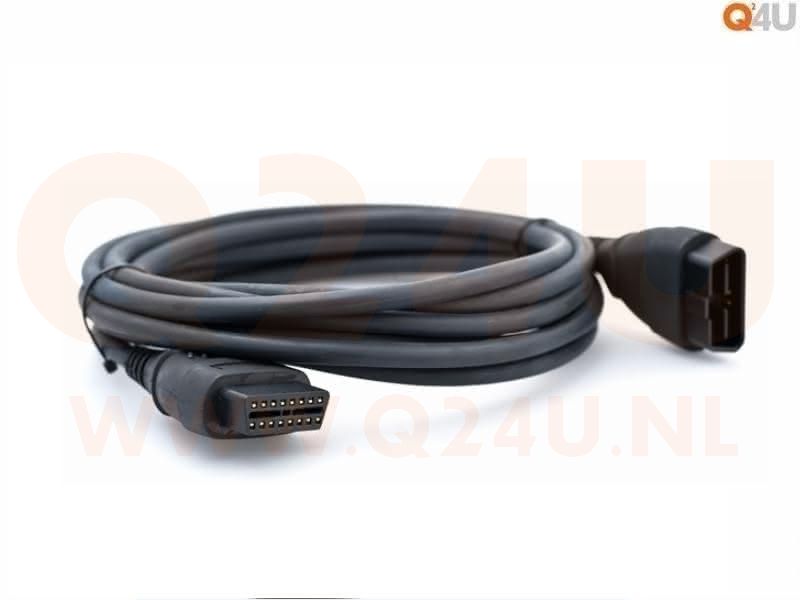 OBD2 16 pins verlengkabel. Male - Female, 120 cm.