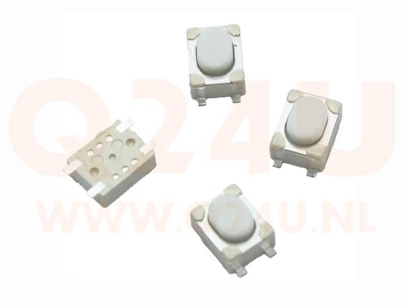 Microschakelaar, 3.0 x 4.0 x 2.5 mm - 4 lange contacten punten (2 stuks)